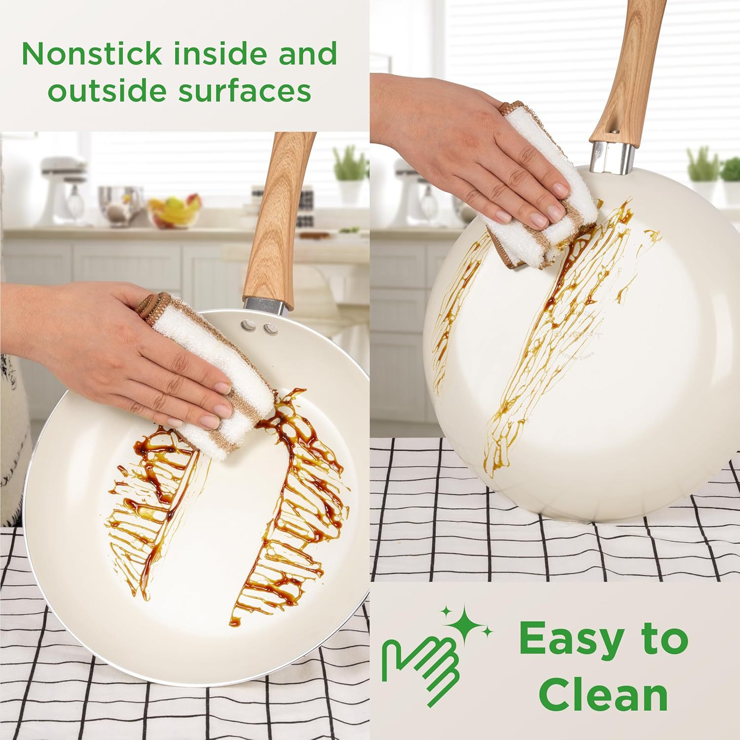 Comercio exterior transfronterizo Olla antiadherente de piedra Maifan Juego de ollas blancas para el hogar Juego de ollas para freír y wok Juego de ollas de sopa Olla de aluminio al por mayor