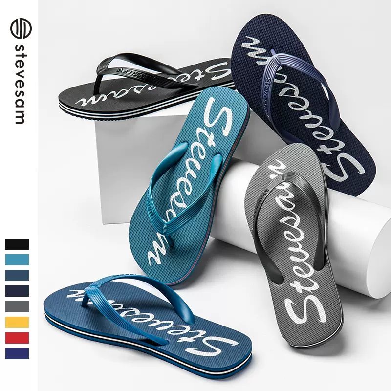 人字拖男防滑2025年夏季新款防滑简约橡胶凉拖外贸夹脚沙滩拖鞋