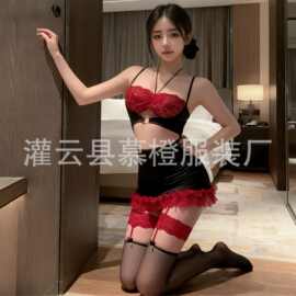 慕橙情趣内衣蕾丝透视裸背连衣裙性感调情性感包臀旗袍裙纯欲诱惑