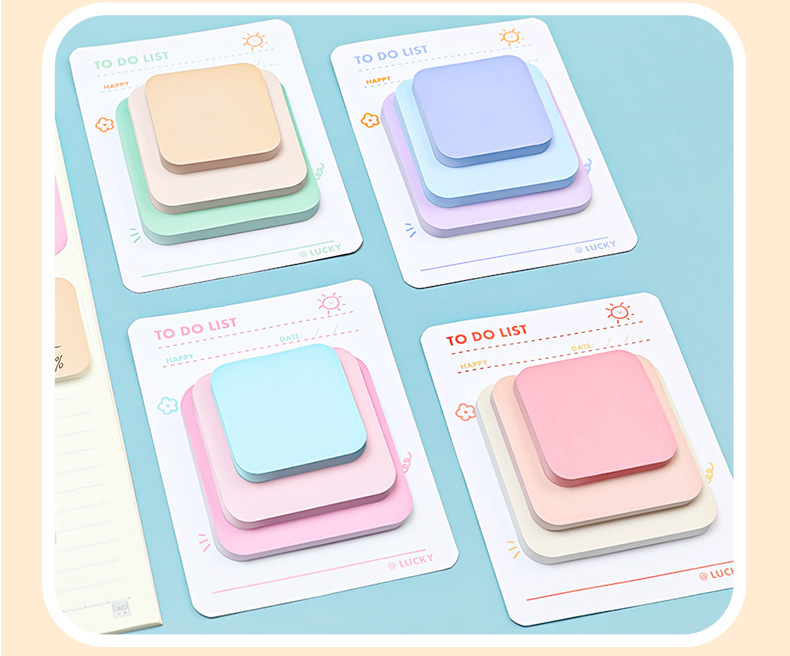 Solid Color Pattern 1 Piece Solid Color Learning Paper Casual Sticky Note