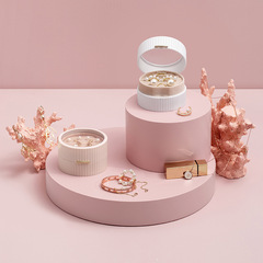 馬卡龍便攜式首飾盒少女風飾品收納盒耳環耳釘項鍊手鐲首飾盒