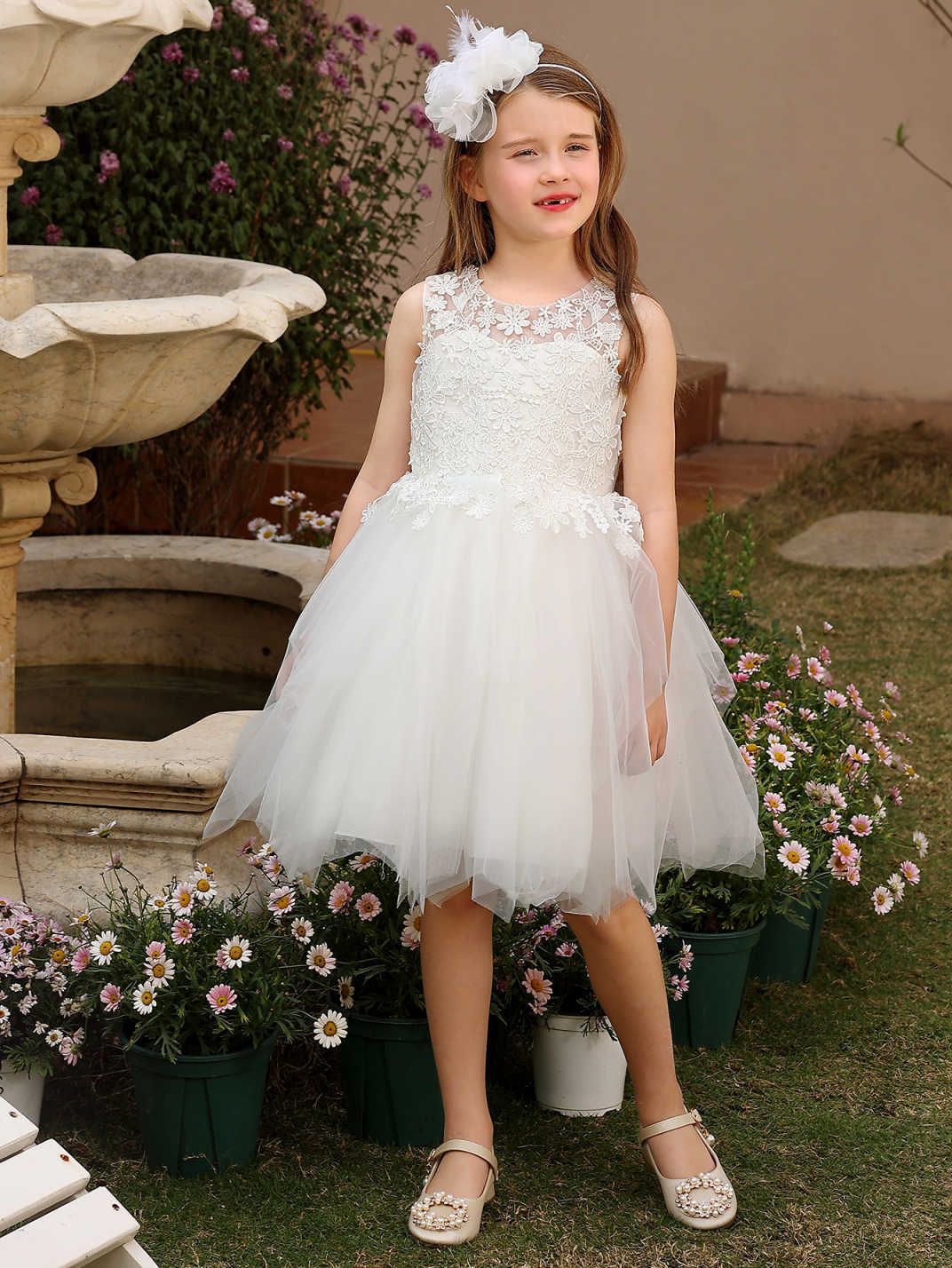 Vestido de noche infantil princesa princesa de flores de alto nivel vestido de boda chica anfitriona vestido de piano