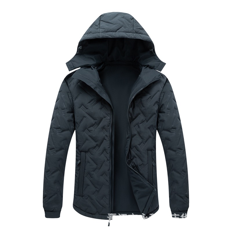 Nuevo sello de acero abrigo de algodón acolchado de doble cara abrigo de invierno para hombre sombrero desmontable abajo algodón más tamaño abrigo de algodón acolchado Suelto