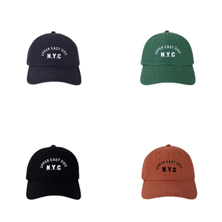 American NYC letter embroidered soft top duckbill cap for women, summer sun shading baseball cap, versatile couple hat_voghion.com