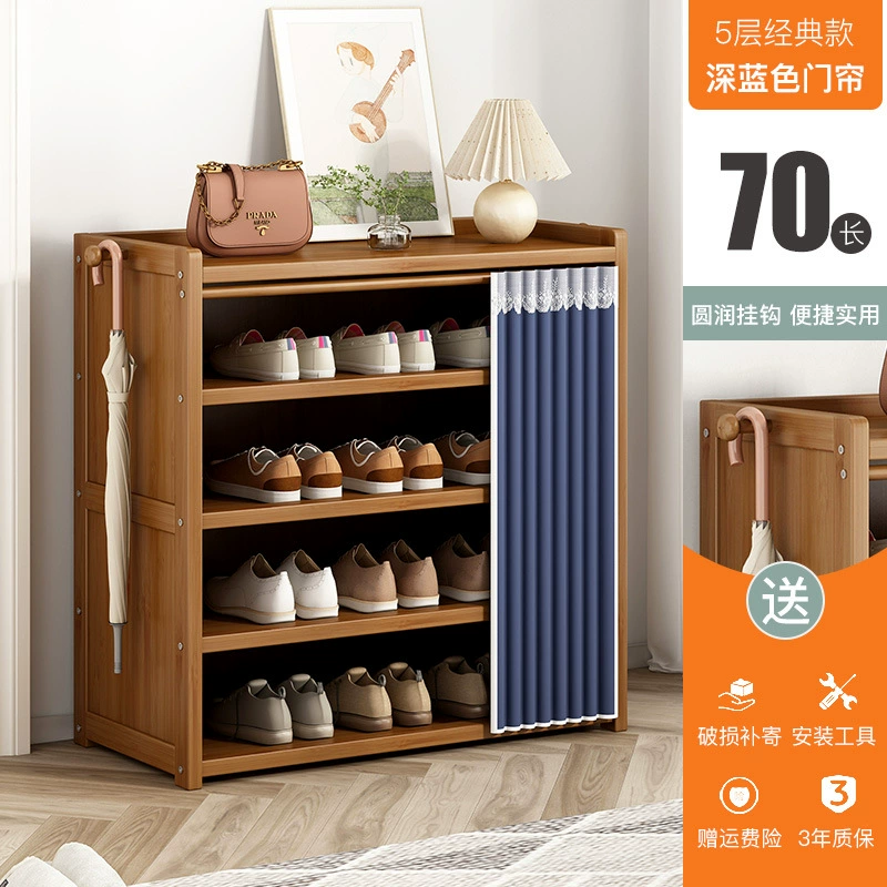 Shelf Rack Shoe Cabinet Solid Wood Multi-tier Shoe Rack from Yomiego