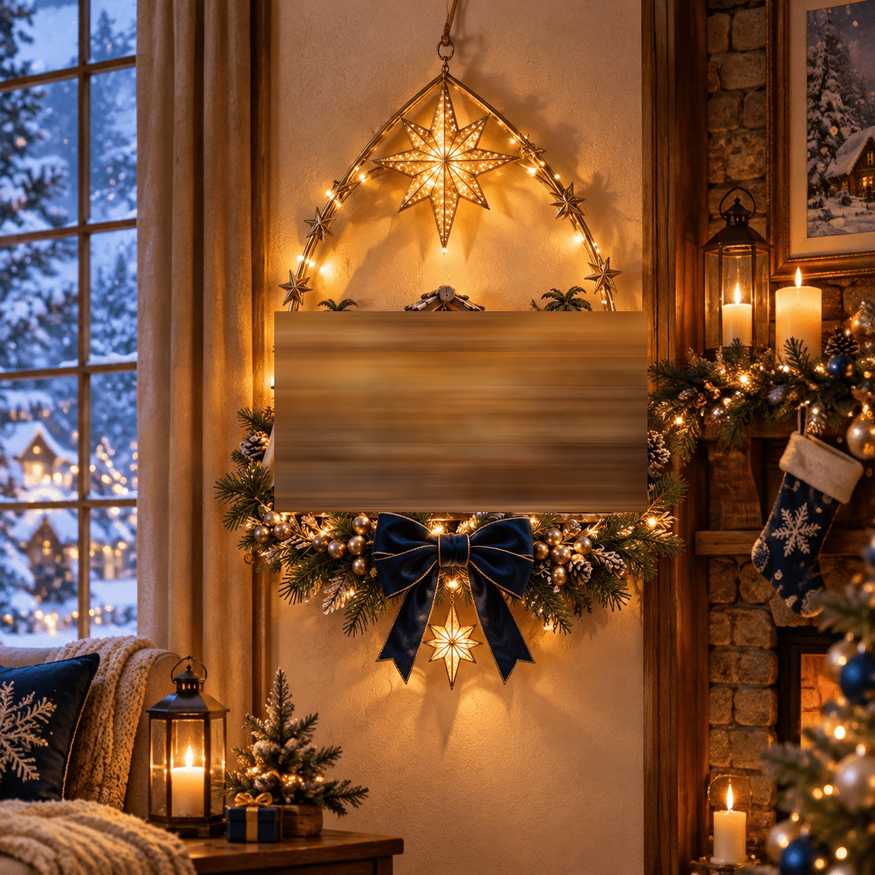 Decoración de Pared Luminosa del Nacimiento de Acrílico para Navidad
