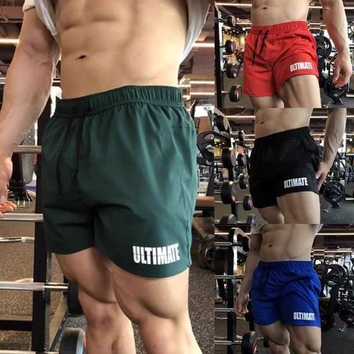 Men's American Style Athletic Shorts, 3-Way Shorts for Running, Quick-Drying Breathable Elastic Fitness Workout Versatile Shorts