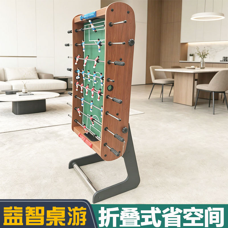Foldable Table Football Table for Children and Adults, Eight-Bar Tabletop Soccer Game, Educational Multiplayer Soccer Table Game