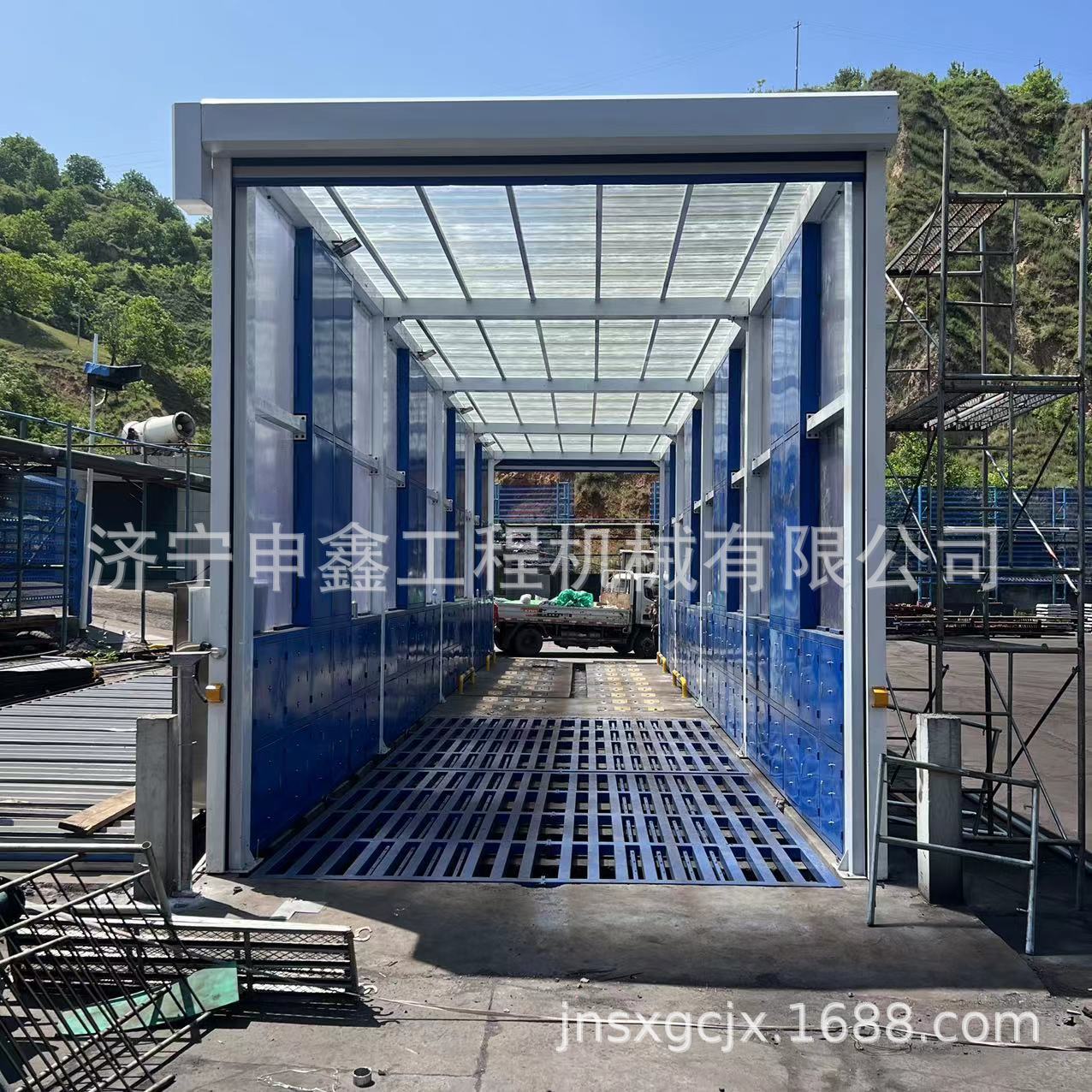 龙门洗车机全自动感应车辆冲洗平台 全封闭式洗车机工地洗轮机