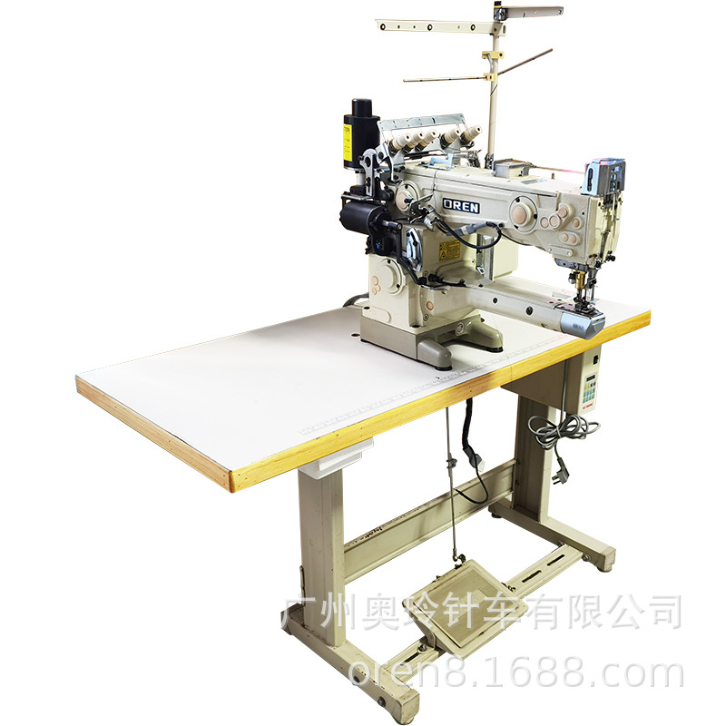拉链袋无骨拼缝 奥玲猪嘴四针六线机RN-1507D潜水料电脑包拼接