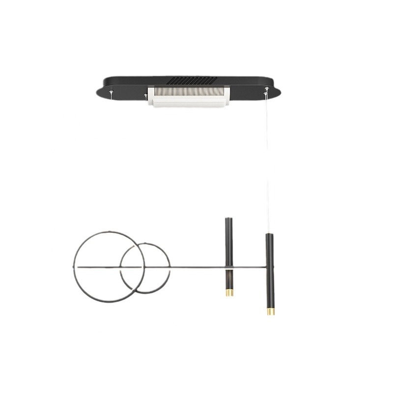 Lámpara de ventilador simple sin hoja de espectro completo lámpara de comedor nórdica moderna atmósfera artística creativa mesa de comedor bar lámpara de comedor