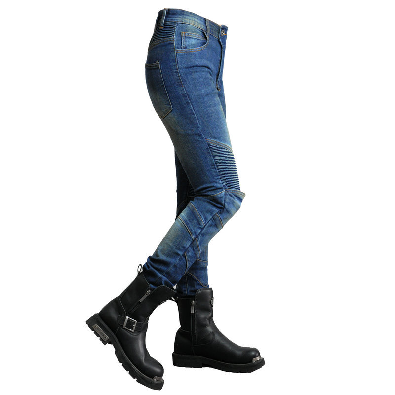 LOONG BIKER motocicleta jeans Mujer Caballero motocicleta pantalones retro anti-caída pantalones alargados equipo de protección
