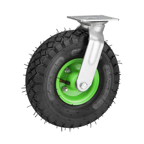 Universal wheel 2.50-4/3.50-4 inflatable wheel 8 inch 10 inch industrial heavy duty caster cart inflated rubber wheel
