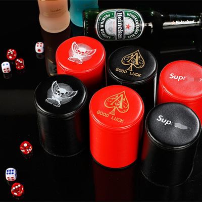 Leatherwear dice Dice cup suit bar KTV originality personality game Dice Chaopai Color cup lovely Sieve cup