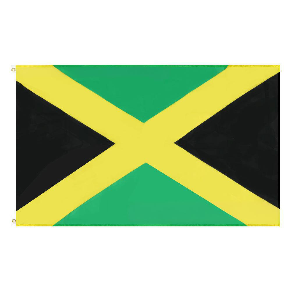 Drapeau jamaïcain 90 x 150 cm, polyester, format 3 x 5 pieds, pour la maison, le jardin, la terrasse et la pelouse._voghion.com
