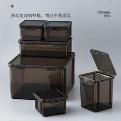 キッチン鮮度保持ボックス正方形プラスチック収納ボックスドレッシングテーブル化粧品収納ボックスオフィス雑貨ボックス密封ボックス