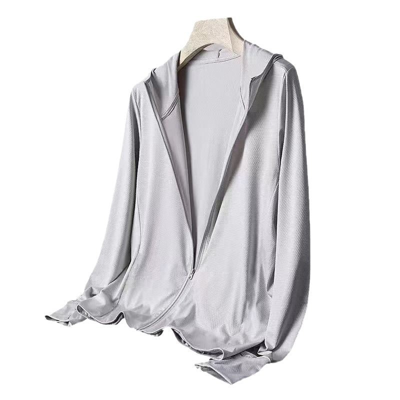 Verano Hielo protector solar para hombres y mujeres secado rápido ligero transpirable ocio versátil al aire libre chaqueta con capuz image 6