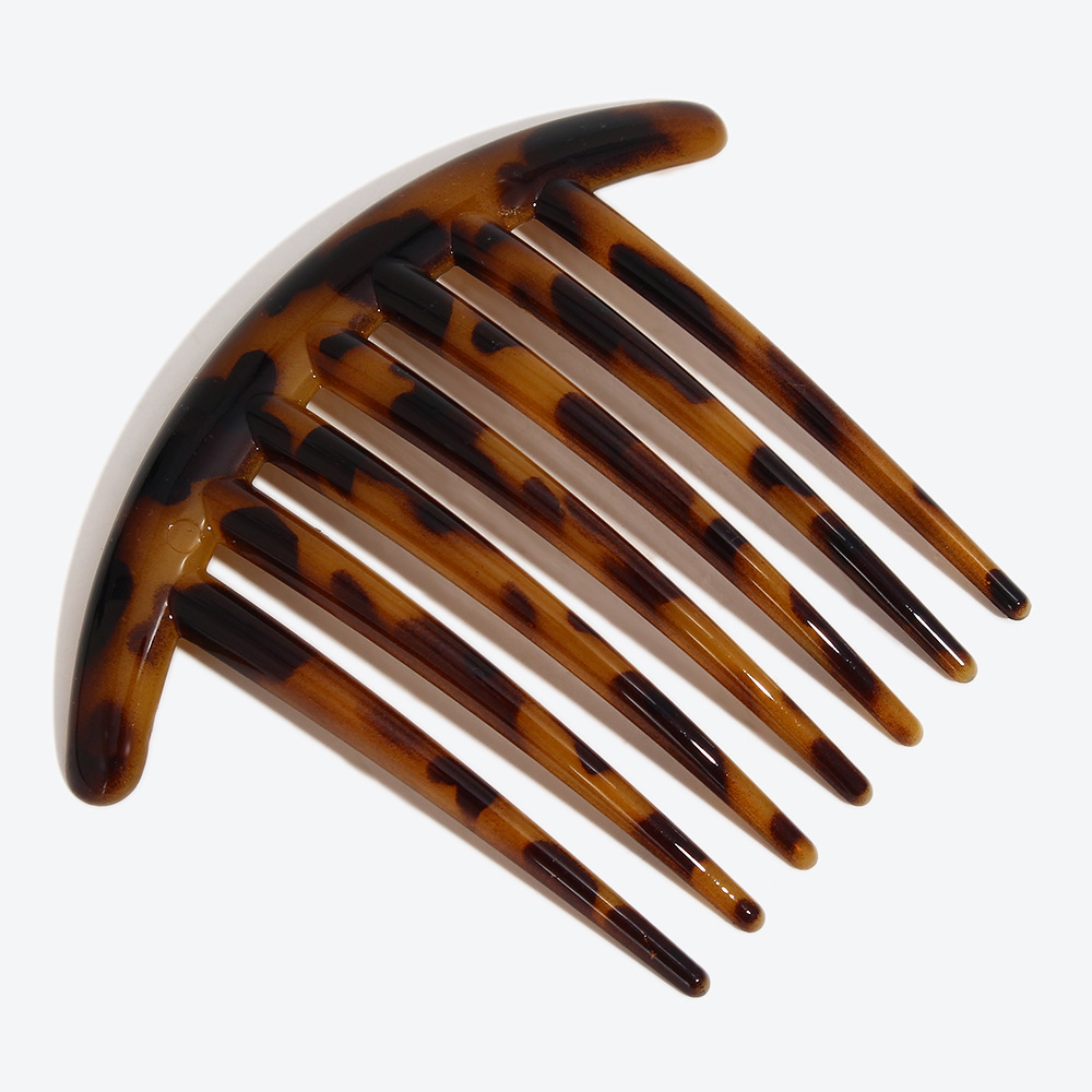 호피 무늬 헤어 액세서리 다용도 머리 빗 머리핀 - 깊은 표범 무늬