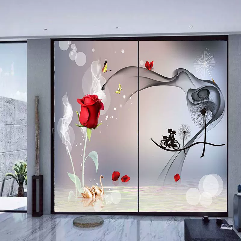 Glass window stickers, electric matte sticker, transparent protective underware