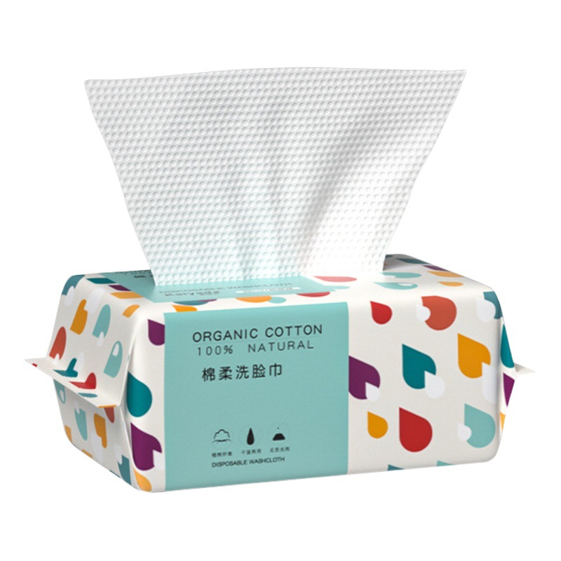 Toalla de lavado de cara desechable Toalla de algodón de extracción gruesa Toalla de limpieza facial de limpieza Toalla de fuente de venta al por mayor transfronteriza de algodón puro