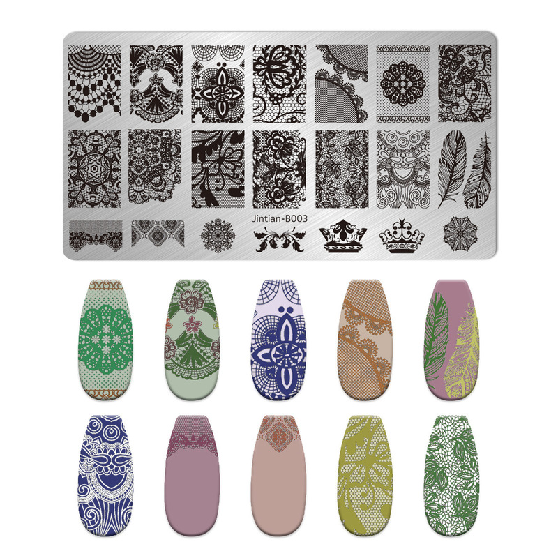 クロスボーダーネイルアート印刷鋼板印刷油絵愛パターン diy ネイルアート転写テンプレートクリエイティブ|undefined