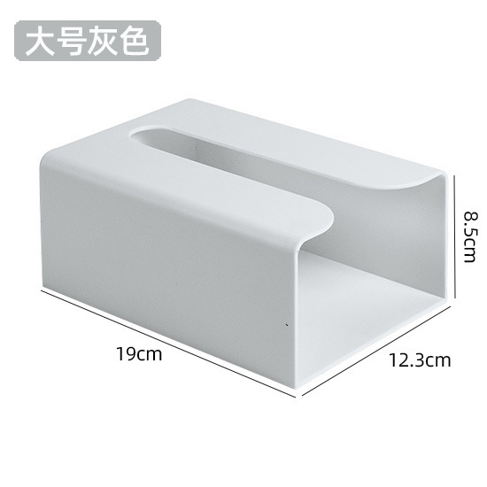 Caja de pañuelos montada en la pared engrosada creativa caja de pañuelos de papel higiénico de cocina doméstica caja de almacenamiento de papel higiénico sin perforar