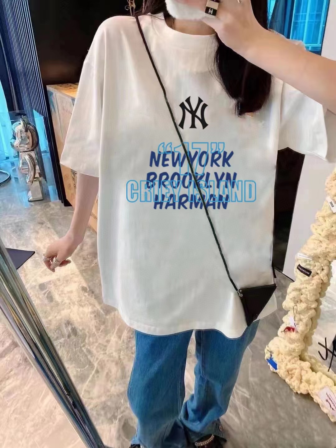 MLB/NY Yankees New Short-sleeved T-shirt Comfortable Breathable Casual Sports Loafed Version