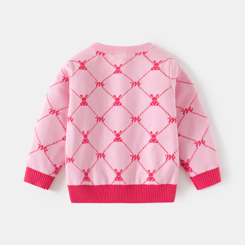 TYG Kinder Herbst/Winter Neue Kinderkleidung Mädchen Doppellagige Baumwollfaden Strickbasis Studentin Kariert_voghion.com
