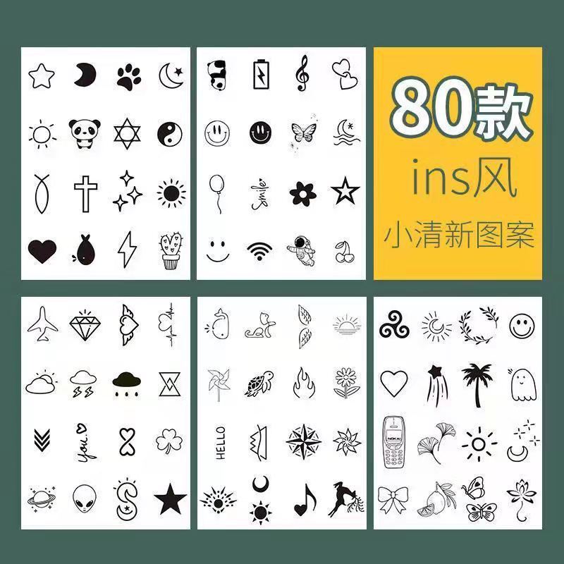 New herbal juice tattoo stickers cute students small fresh Hyun-a semi-permanent ins tattoo stickers now Wholesale