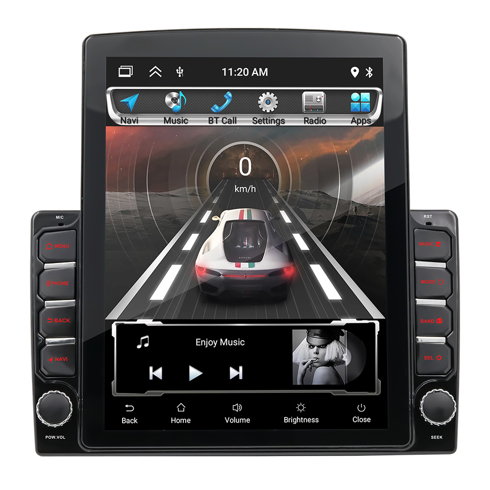 9.7 Pulgada coche Android GPS navegación Bluetooth reproductor de control central de gran pantalla de control de imagen de marcha atrás del volante