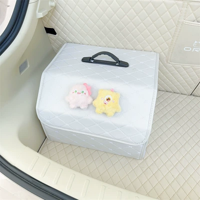 Car storage bag/box | box storage box cute multifunctional - 2-monsters-white-large-storage-box