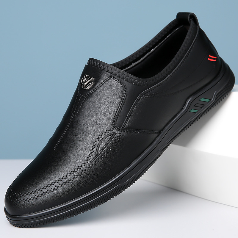 2024 primavera y otoño nuevo estilo zapatos de cuero casuales diarios para hombres zapatos de cuero perezosos zapatos blancos zapatos papá zapatos individuales 2259