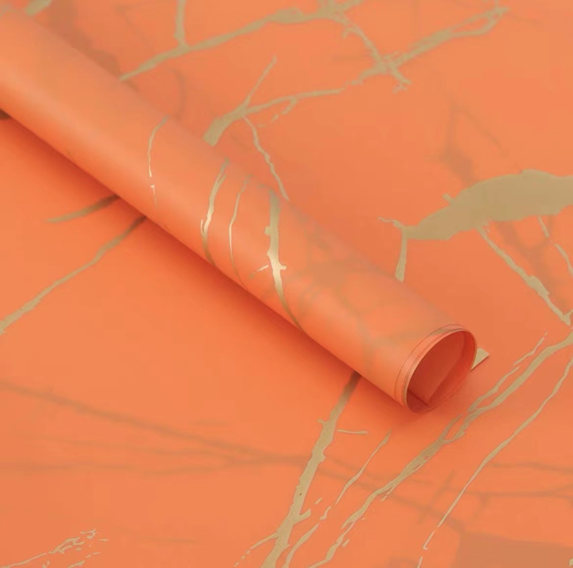 Papel de regalo impermeable con diseño de mármol de la marca Lizhiran, papel Nosa para envolver flores, materiales florales para embalaje de regalos.