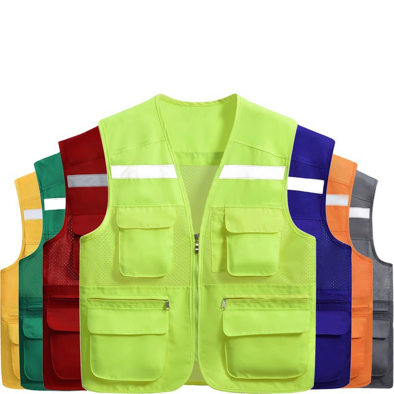 Retroreflective vest for outdoor activities for work, custom-made