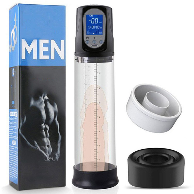 IPHISI LCD spa Taza eléctrica pene bomba masculina Ampliación de carga juguetes sexuales ejercitador juguetes adultos del sexo image 2