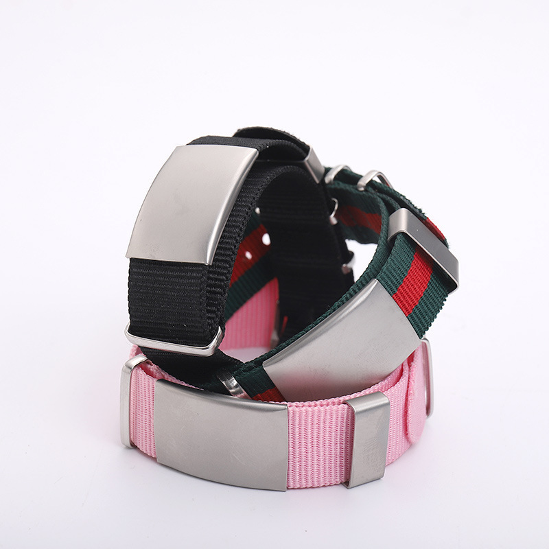 European and American cross-border jewelry stainless steel DIY lettering student gift bracelet Korean style nylon strap titanium steel couple bracelet