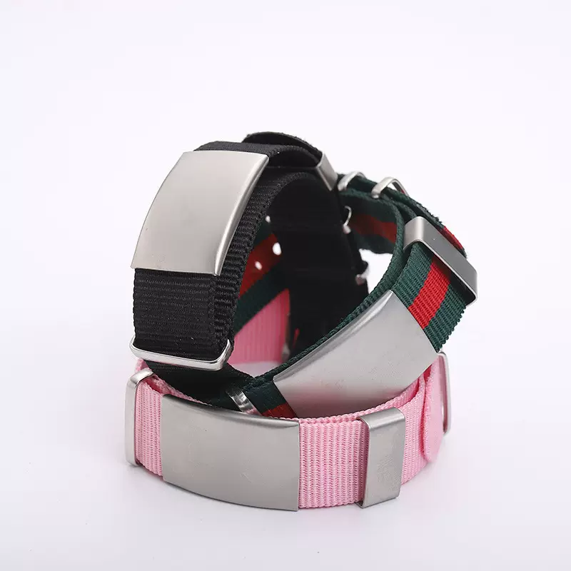 欧美跨境饰品不锈钢DIY刻字学生礼物手环韩版尼龙带钛钢情侣手链