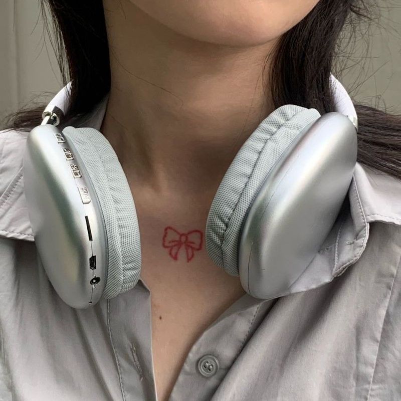 インフルエンサー風アメリカンホットガールヘッドホン、Bluetooth写真撮影用小道具、レトロで未来的なイヤホン、卸売|undefined