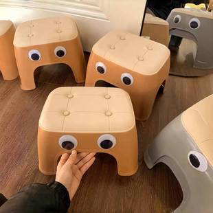 Plastic small stool, high-end, home living room coffee table, eating low stool, sturdy and thickened, children's non-slip foot stool