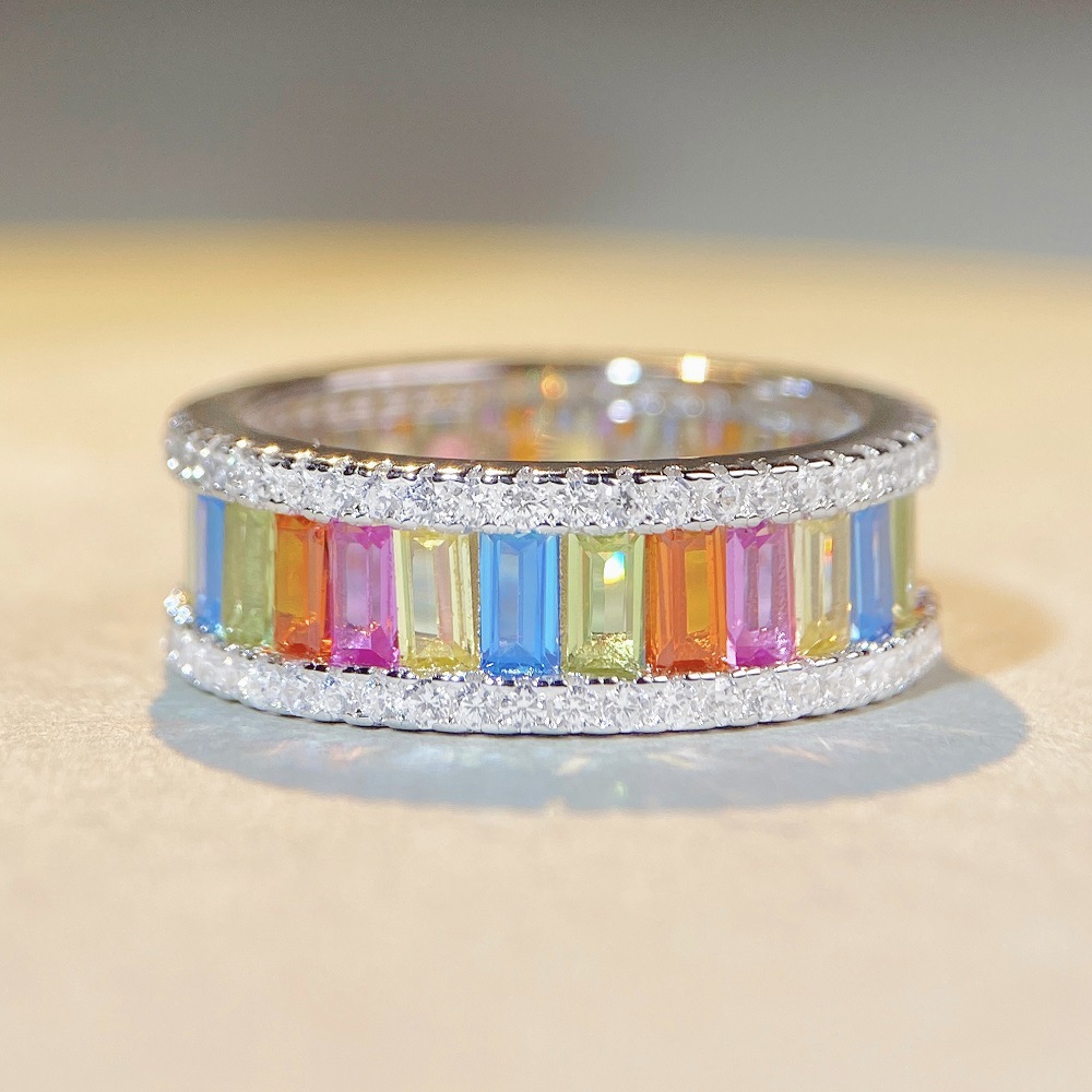 Fashion Geometric Sterling Silver Plating Zircon Rings 1 Piece