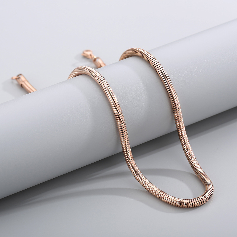 18K Real Gold Plated Plating Material Hip-Hop Geometric Titanium Steel 18K Gold Plated Men's Necklace