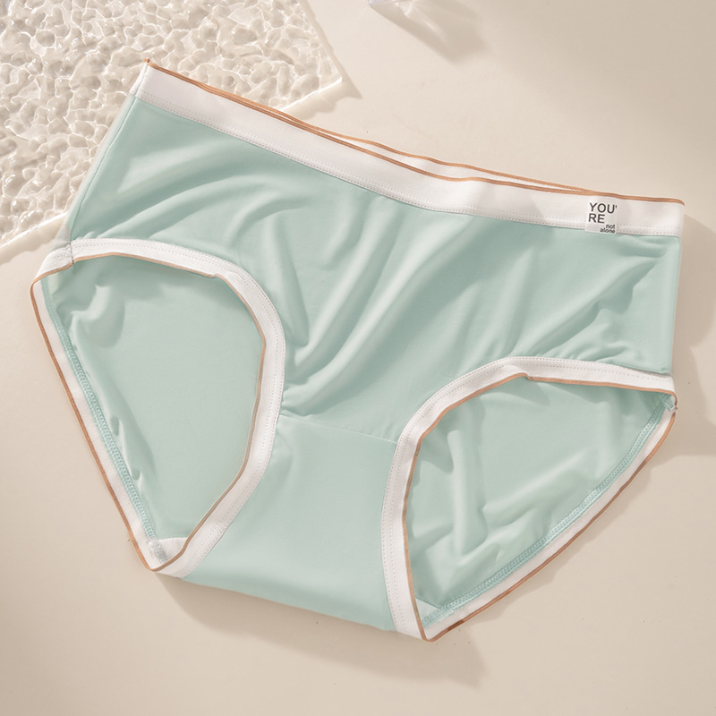 Triangle deportivo delgado, seda de hielo de secado rápido para niñas, yoga sin costuras, entrepierna agradable para la piel de verano, entrepierna antibacteriana, ropa interior de mujer