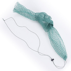 Nylon fish basket small net pouch fishing gear accessories metal extendable ground stake fishing net basket fine mesh large object scoop head