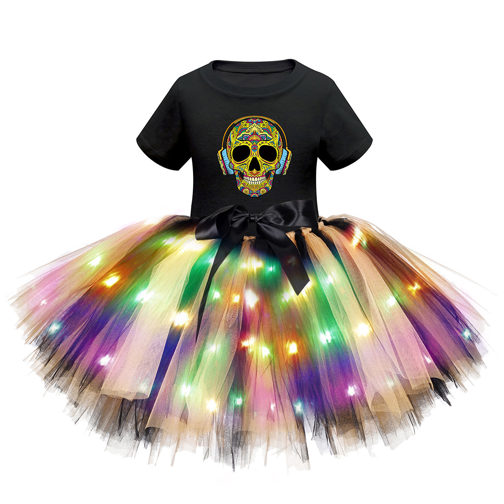 Хэллоуин светодиодный комплект с короткими рукавами 23