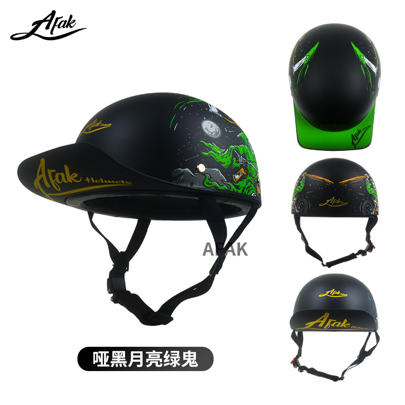 Casco de béisbol de verano de fábrica retro eléctrico Harley hombres y mujeres casco de motocicleta medio casco entrega de una pieza 3C certificación