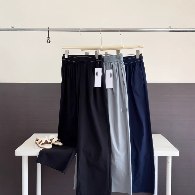 Drapey Wide-Leg Straight Pants for Women, High-Waisted Sports Pants, Outdoor Fitness Casual Yoga Long Pants
