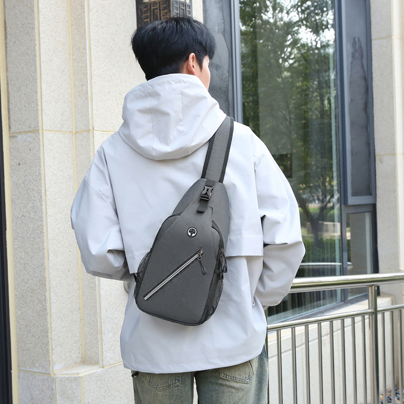 Bolso de pecho de los hombres simple multifuncional bolso del teléfono móvil deportes casual ligero bolso de hombro de moda bolsa de mensajero del estudiante de moda