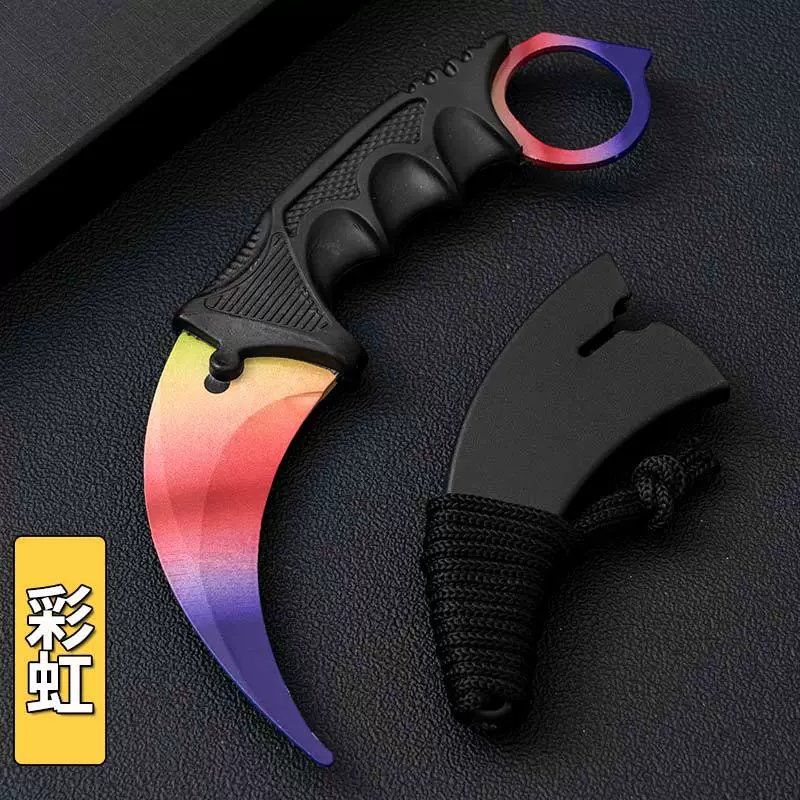 Фабричная оптовая продажа нож-пасть CSGO для тренировки выживания, многофункциональный уличный прямой нож