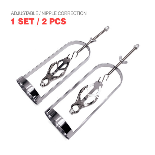 Men's and Women's Chest Nipple Clamps, Breast Trainer, Adjustable Nipple Corrector for Flirting, Stimulation, and Adult Playful Accessories