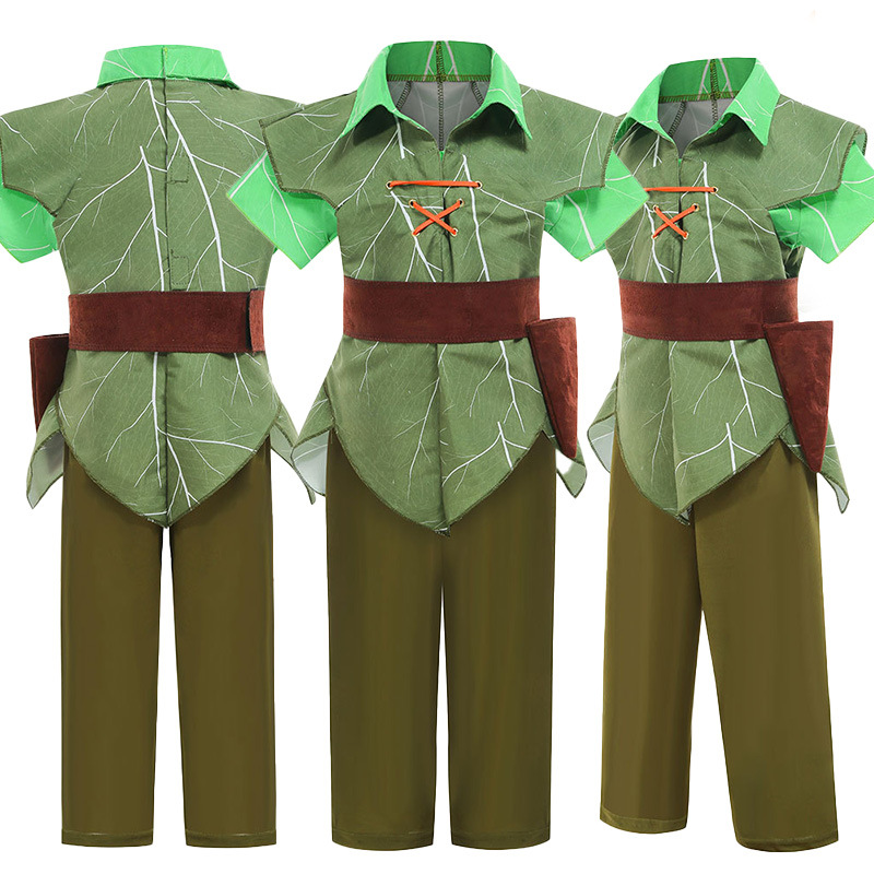 Children's Peter Pan Costume from the Movie "Hook" - Green Fairy Costume for Boys and Girls - School Play Outfit